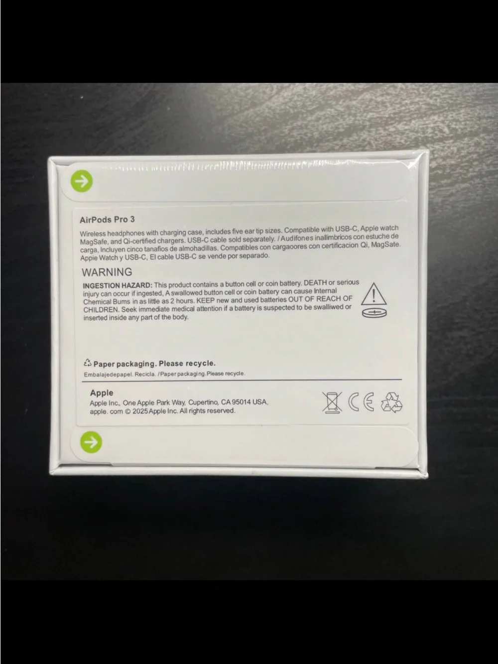 Apple Airpods Pro 3 White Wireless Earbud Headphones!